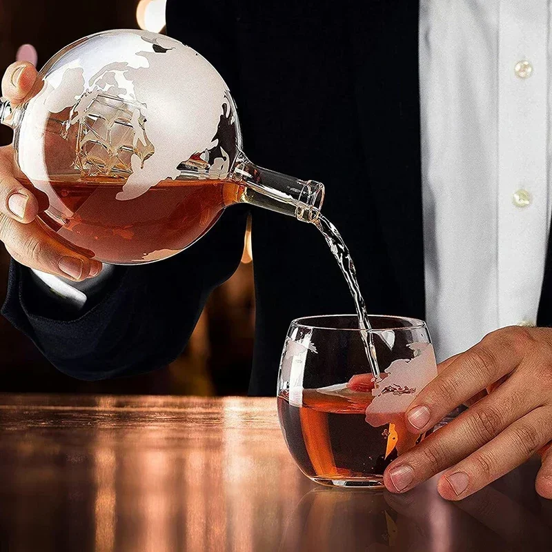 طقم ديكانتر ويسكي كروي سعة 850 - مراجعة Decanter Globe Set وسعره