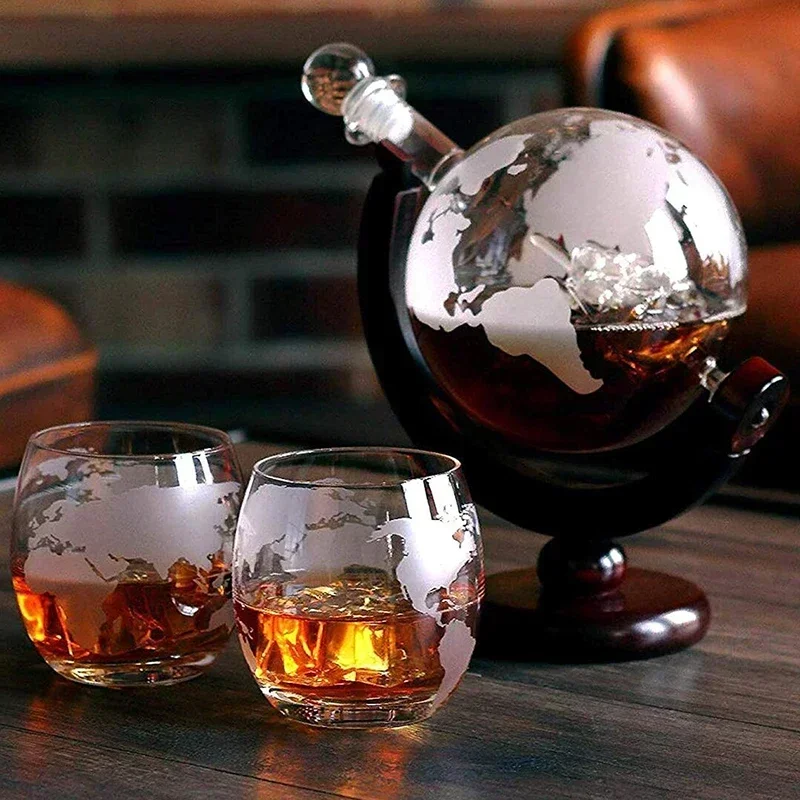 طقم ديكانتر ويسكي كروي سعة 850 - مراجعة Decanter Globe Set وسعره